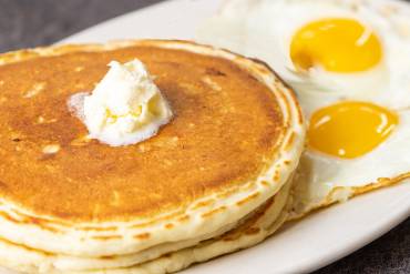 Stack of Pancakes with 2 Eggs - Philippe the Original