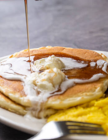 Stack of Pancakes with Egg - Philippe the Original
