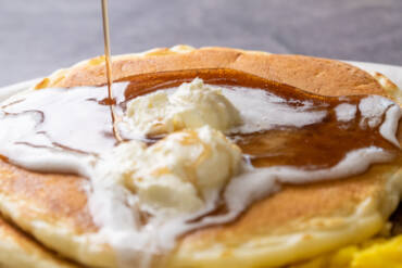 Stack of Pancakes with Egg - Philippe the Original